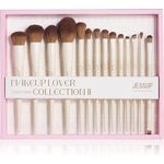 Jessup T329-G Pinselset, 14-teiliges Make-up Pinsel Set in Rosa, tierversuchsfrei, mit Geschenkverpackung