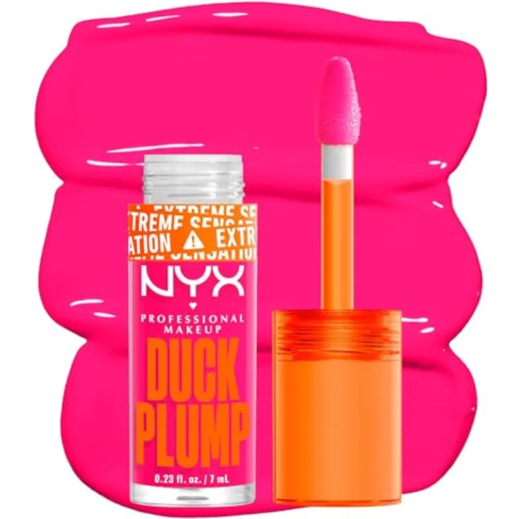 NYX Professional Makeup Duck Plump Vegan Lipgloss für Damen, glossy Finish mit Kollagen, 7 ml in verschiedenen Farben