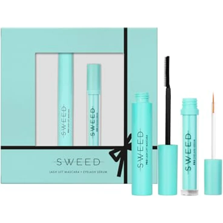 Sweed Mascara-Set, Lashlift Mascara in Schwarz mit augenpflegendem Wimpernserum und Hyaluronsäure, 11 ml – Bild 4