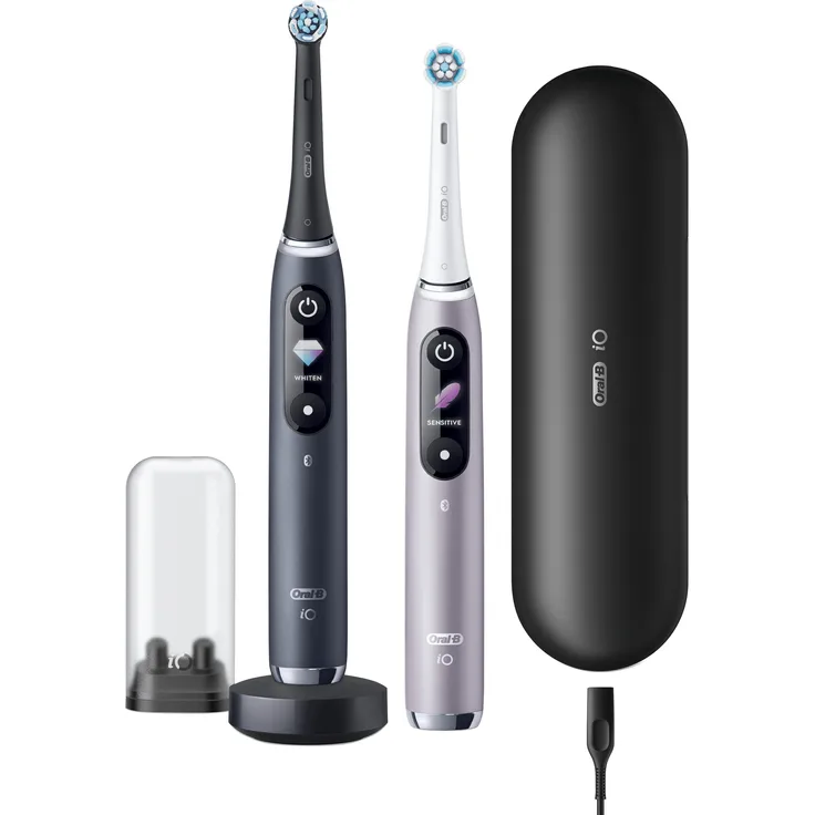 Braun Oral-B iO 80363731, elektrische Zahnbürste für Erwachsene, rotierende-vibrierende Technologie, Akku, Schwarz