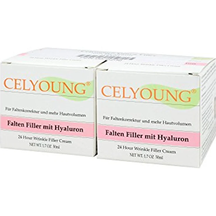 Celyoung Falten Filler Gesichtscreme mit Hyaluronsäure, 100 ml Nachtcreme für alle Hauttypen – Bild 2