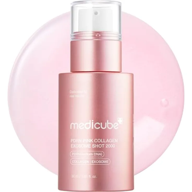 Medicube PDRN Pink Exosome Shot Serum 2000, Gesichtsserum zur Hautregeneration mit Niacinamid und Adenosin, 30 ml