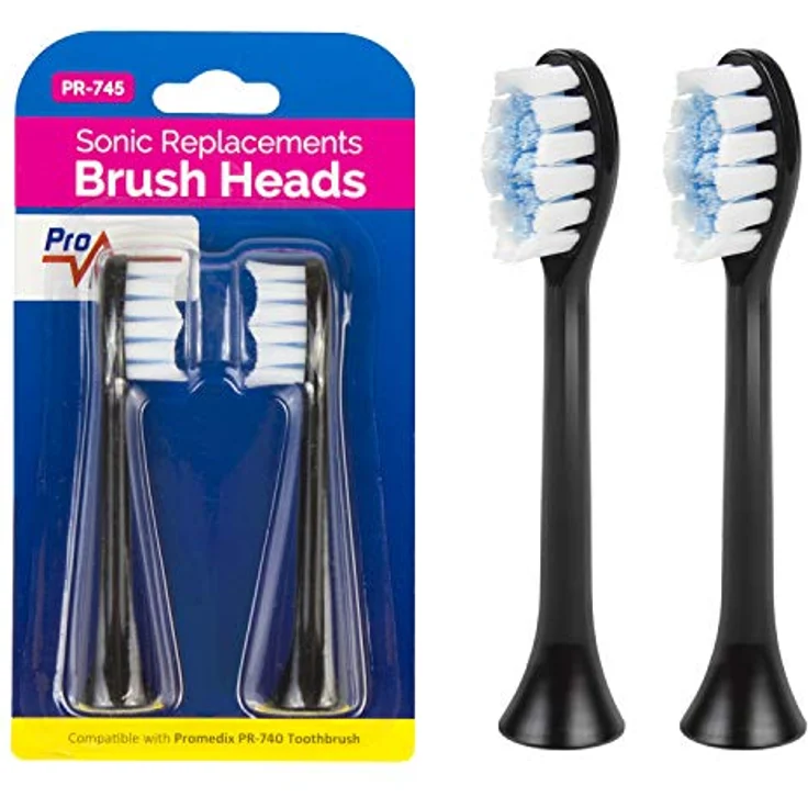 Promedix Aufsteckbürsten PR-745, 2x Ersatzbürsten-Set für Promedix PR-740, Elektrische Schallzahnbürste, 2 Stück – Bild 2