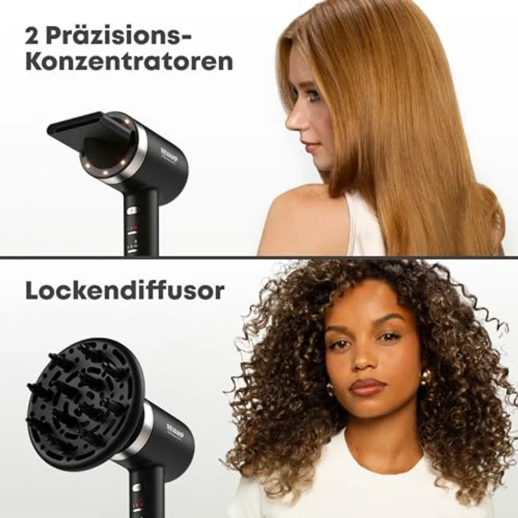 Revamp Professional Haartrockner Tri-Care Infrared Ionic Hair Dryer DR-7250-EU, 3 Stylingaufsätze, ionisierende Anti-Frizz-Technologie, Unisex – Bild 8