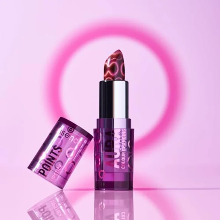 Essence Lippenstift Aura Points Colour Changing, pH-reagierender Lipstick mit glänzendem Finish und Kirschduft, 3,2 g – Bild 4