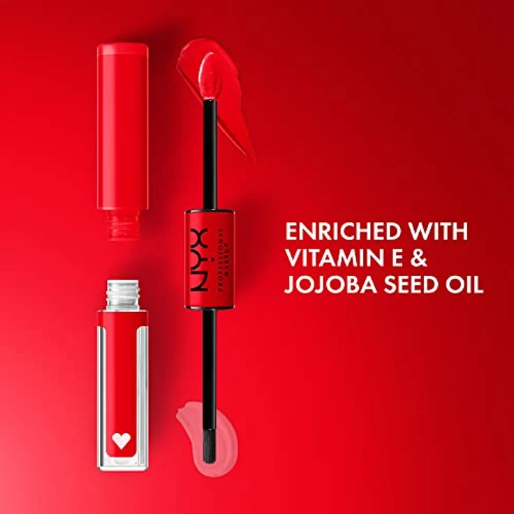 NYX Professional Makeup Shine Loud High Shine Lip Color, flüssiger Lippenstift mit hoher Pigmentierung, Farbton 17 - Rebel In Red, 6,5 ml – Bild 2