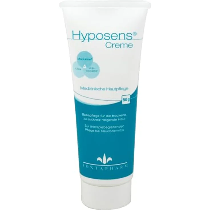Fontapharm AG Hyposens Creme 50 g, für trockene und juckreizneigende Haut, beruhigende Gesichtscreme – Bild 2