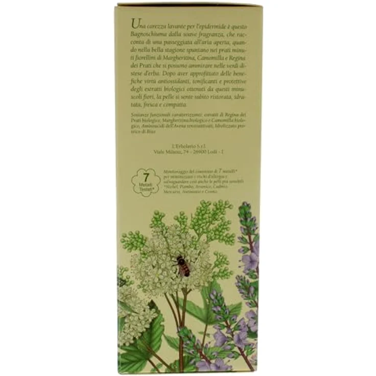 L'Erbolario Regine Dei Prati Bade- / Duschgel mit Mädesüß-, Gänseblümchen- und Kamillenextrakt, 250 ml, ohne Parabene und Mineralöle – Bild 5