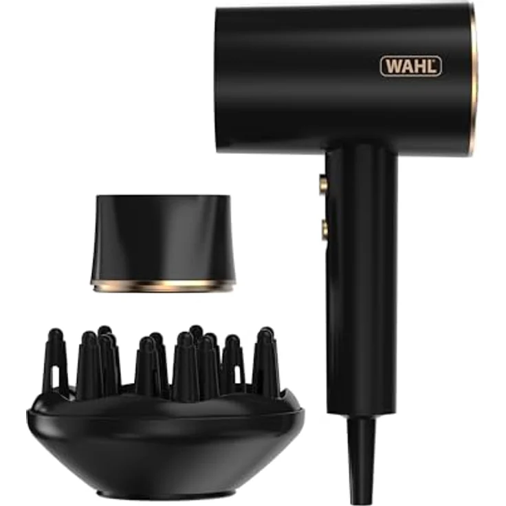 Wahl Ionic Flow Hairdryer, professioneller Haartrockner mit Kaltstufe, Wärmekonzentrator und Diffusor, leicht und kompakt, reisefreundlich, schnelles Trocknen, glattes Haar – Bild 1