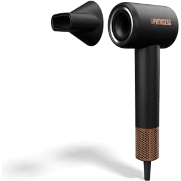 Princess Hair Dryer Pro, Haartrockner mit BLDC-Motor 1600 W, 110.000 U/min Luftstrom, 4 Heizstufen, 2 Geschwindigkeiten und magnetischer Stylingdüse – Bild 2