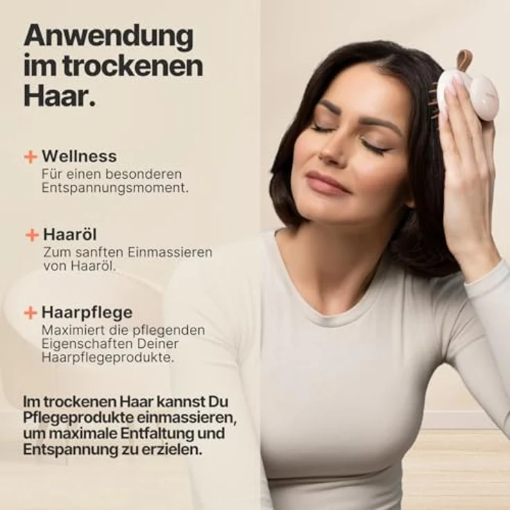 IMPERIO Shampoo-Massagebürste für Tiefenreinigung und Haarwachstum, mit Silikonborsten – Bild 8