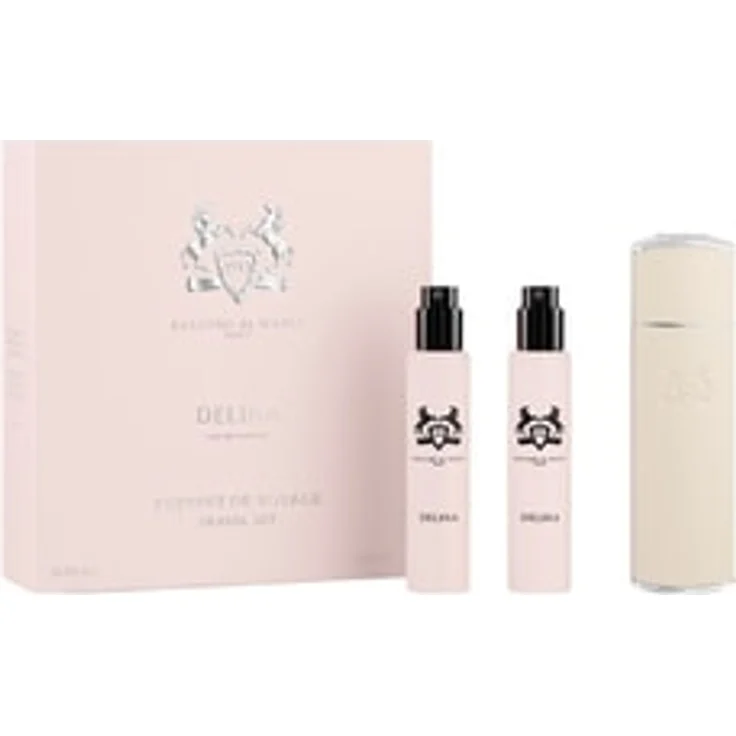 Parfums de Marly Delina Travel Set, Unisex Duftset mit 3x10ml Flakons, Rhabarber, Litschi, Damaszener-Rose