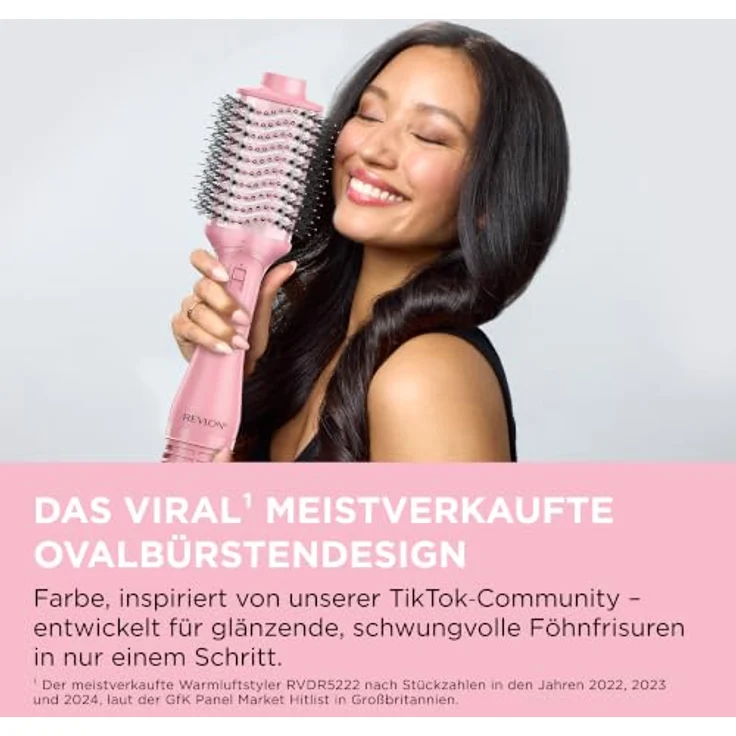 Revlon One Step Volumiser Glow RVDR5375, Haartrockner mit Tourmaline-Keramikbeschichtung, pink – Bild 2