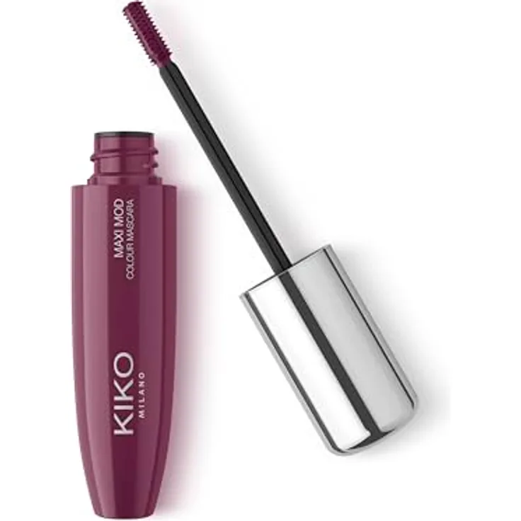 KIKO Milano Maxi Mod Colour Mascara, intensiv voluminisierend mit Arganöl, 03 Plum, 12 ml