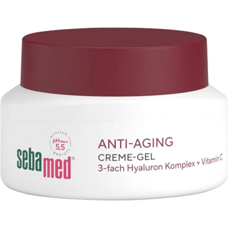 Sebamed Anti-Aging Glättendes Creme-Gel, Gesichtscreme und Anti-Faltencreme mit natürlichem Vitamin C + 3-fach Hyaluron Complex, 50 ml, für glatteres Hautbild – Bild 2