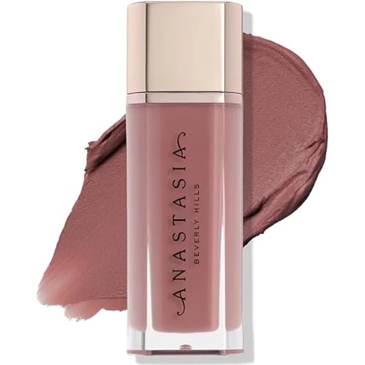 Anastasia Beverly Hills Lip Velvet Lipgloss, 3,5 g, hochpigmentiertes Lippenmousse mit True-Matte-Finish in HUSH ROSE – Bild 1