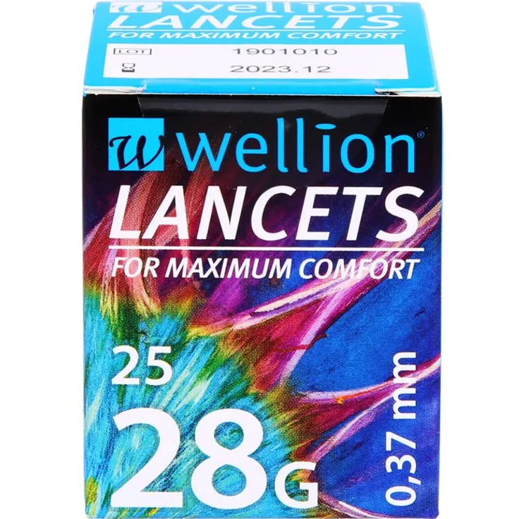 Med Trust GmbH WELLION Lanzetten 28 G, 0,37 mm, 25 Stück, medizinisches Zubehör