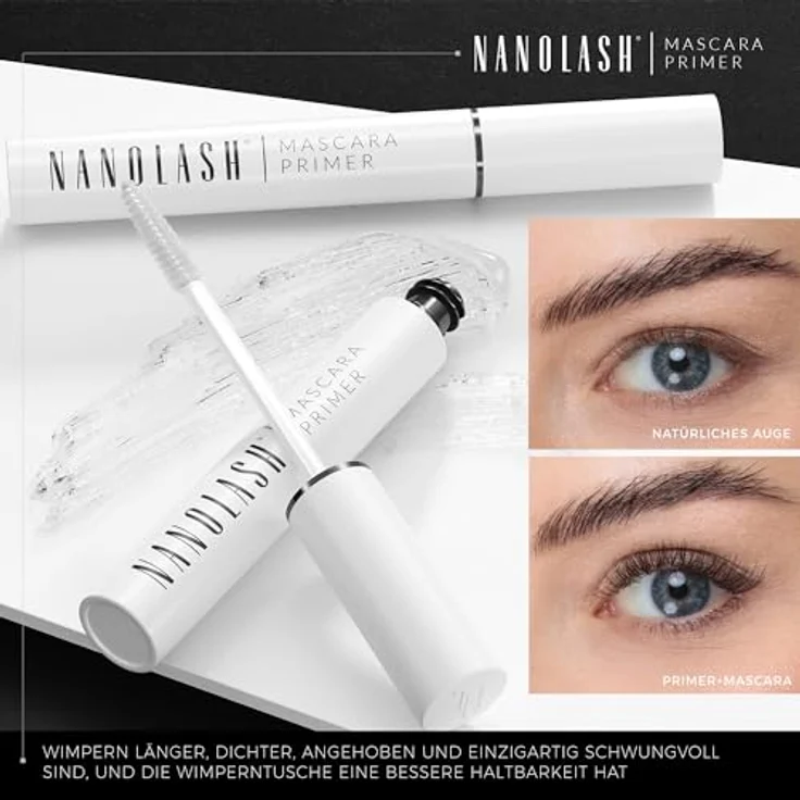 Nanolash Wimperntusche-Primer 10ml - Transparenter Mascara-Primer für voluminöse, gestärkte Wimpern – Bild 3