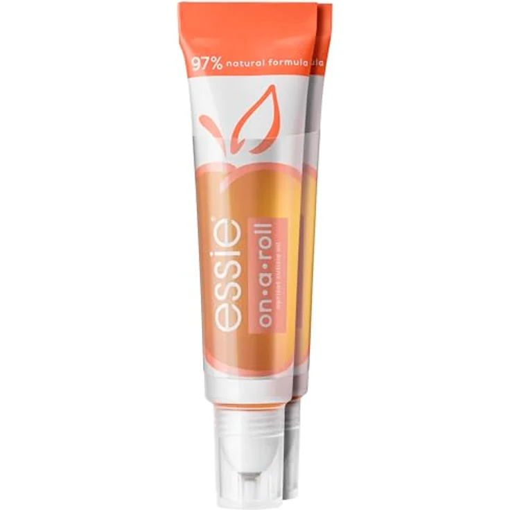 essie Nagelöl on a roll apricot nail & cuticle oil Doppelpack, 2 x 13,5 ml - Pflege und Stärkung der Nagelhaut mit praktischem Roll-on – Bild 1