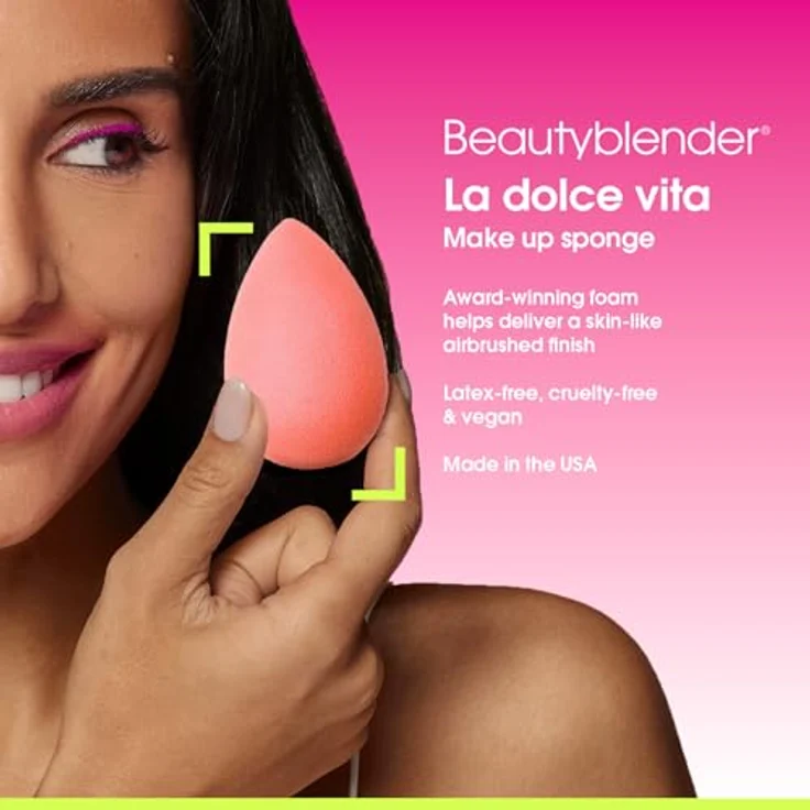 beautyblender La Dolce Vita Make-Up Schwamm, präzise Form für nahtloses Airbrush-Finish in elegantem Design – Bild 4