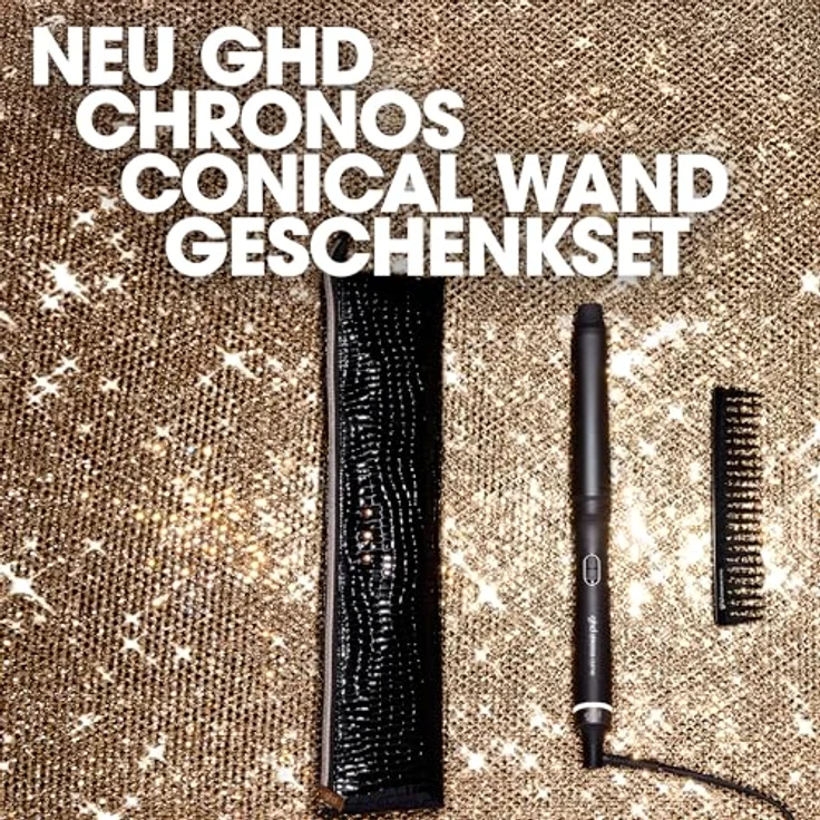 ghd Chronos Curve Conical Wand, Lockenstab Geschenkset mit Detangling Comb, Hitzeschutz-Tasche und Styling-Handschuh – Bild 2