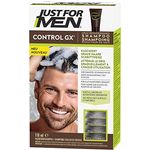 Just For Men Control GX Shampoo Zur Reduzierung grauer Haare, Haarfärbemittel, Haarfarbe Männer, Mit Kokosnussöl Und Aloe Vera - Alle Haarfarben, 118 ml