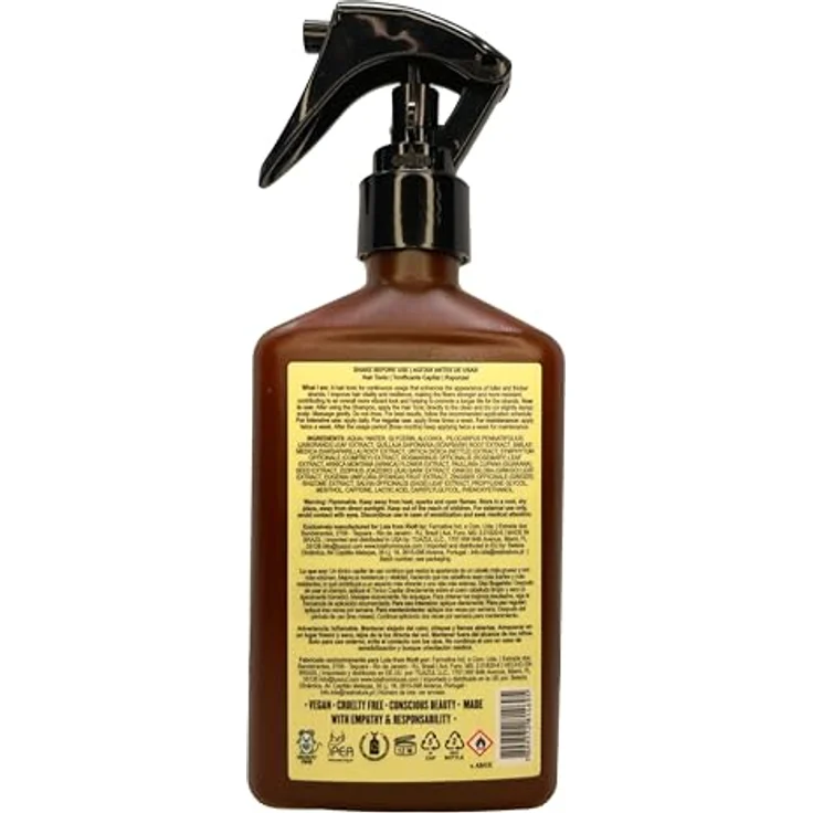 Lola Cosmetics Rapunzel Crescimiento Lotion, Tonisches Haarwachstums-Lotion für Erwachsene, Unisex, 250 ml, natürliche Feuchtigkeitspflege für alle Haartypen – Bild 2
