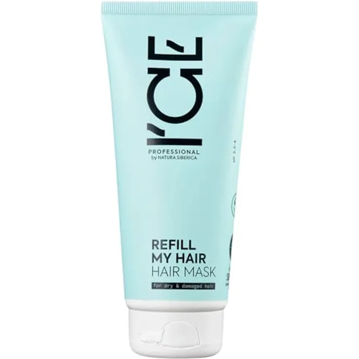 Natura Siberica ICE Refill My Hair Mascarilla Capilar, Haarkur für trockenes Haar, 200 ml