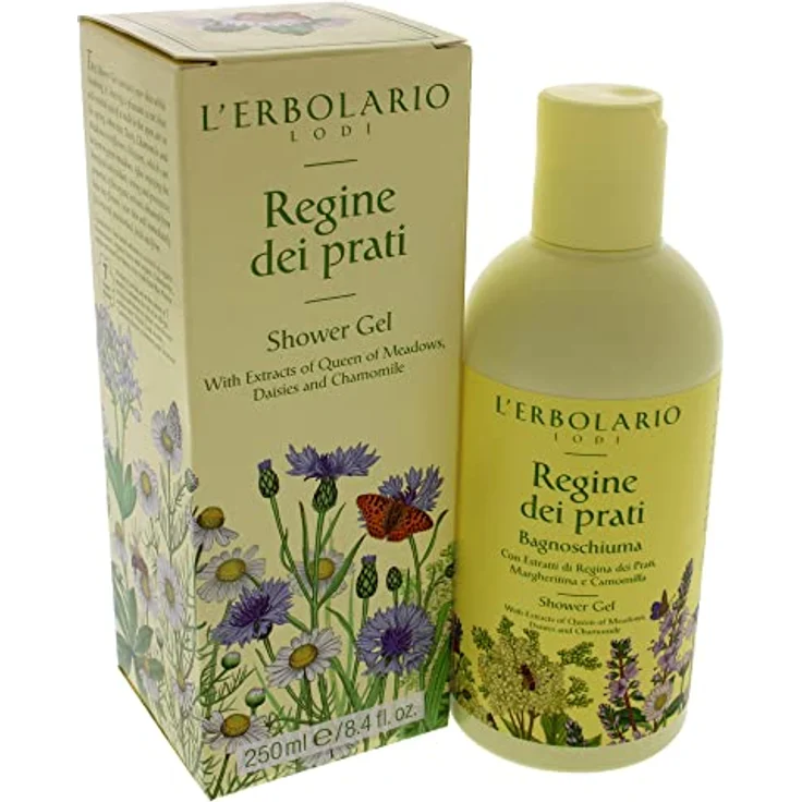 L'Erbolario Regine Dei Prati Bade- / Duschgel mit Mädesüß-, Gänseblümchen- und Kamillenextrakt, 250 ml, ohne Parabene und Mineralöle – Bild 4