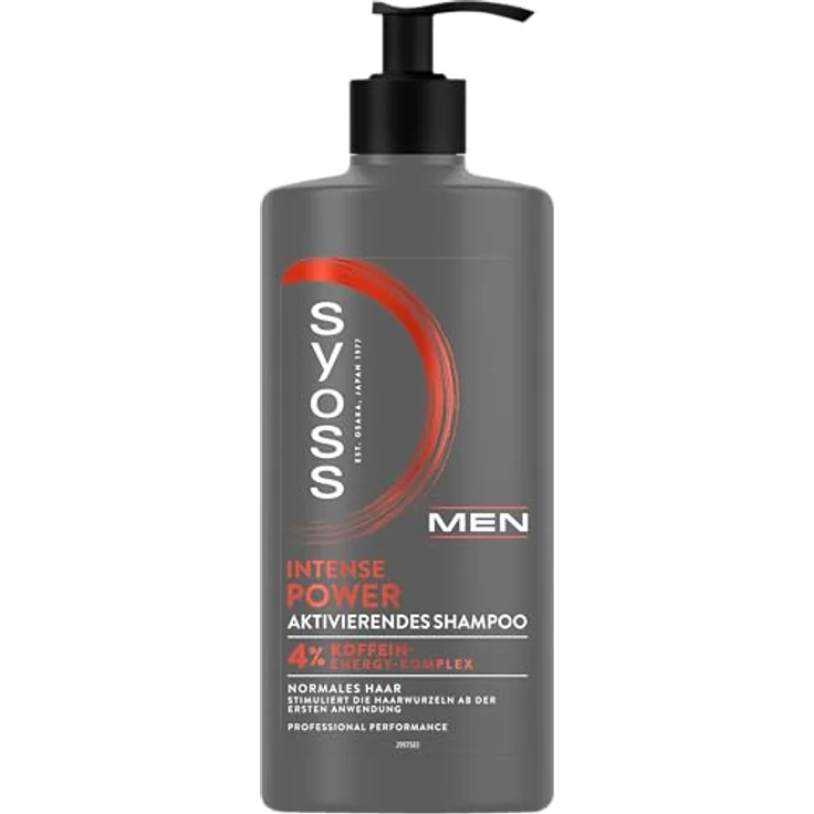 Syoss MEN Intense Power Aktivierendes Shampoo, 440 ml, Herren Shampoo mit 4% Koffein-Energy-Komplex für normales Haar, stimuliert Haarwurzeln – Bild 2