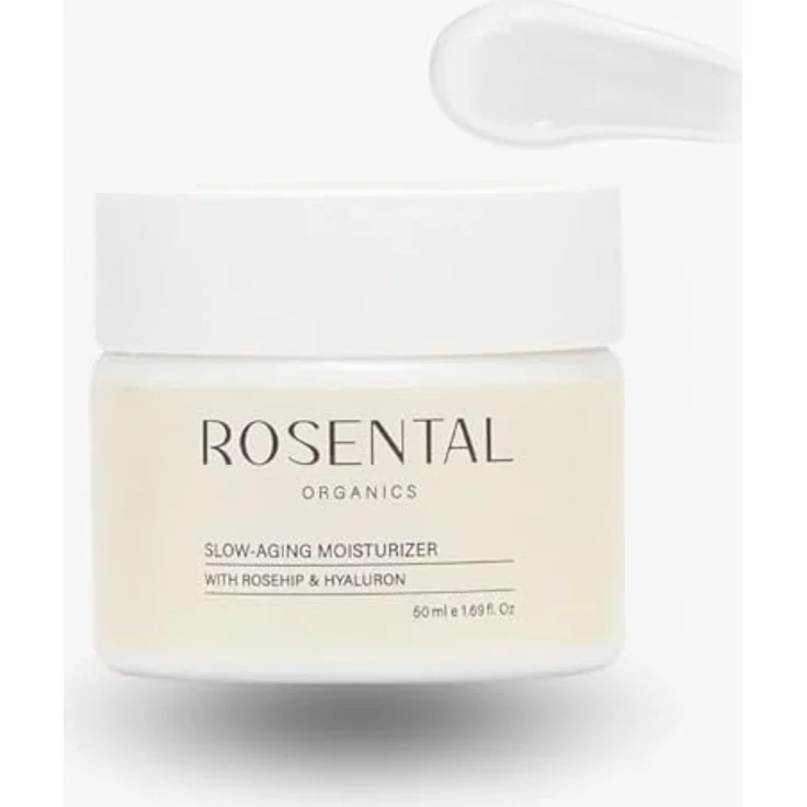 Rosental Organics Slow Aging Moisturizer (50ml) - Anti-Aging Feuchtigkeitscreme mit Hyaluronsäure, Rosenwasser & Hagebuttenöl - Naturkosmetik - Made in Österreich – Bild 1