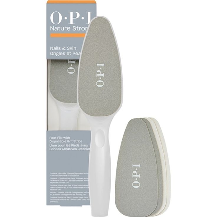 OPI Dual Sided Foot File Disposable Strips, 80/120 Grit zur Hornhautentfernung, ergonomisches Design, 1 ct