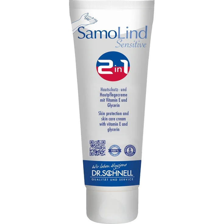 Dr. Schnell SamoLind Sensitive 2in1 Hautschutz- und Hautpflegecreme, frei von Duft- und Farbstoffen, 50ml