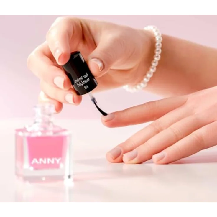 ANNY Instant Nail Brightener, Natürlicher, optisch aufhellender Pflegelack, 15 ml – Anti-Gelb, transparenter Nagellack für frische Nägel – Bild 5
