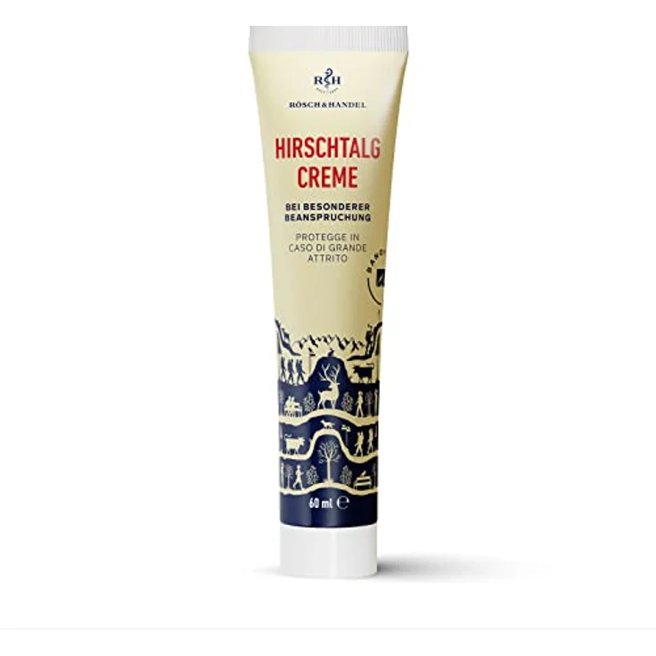 Hirschtalg Creme Rösch 60ml | Traditionelle Hand- und Fußcreme | zur Vorbeugung von Blasen- und Hornhautbildung bei intensiver Beanspruchung – Bild 2