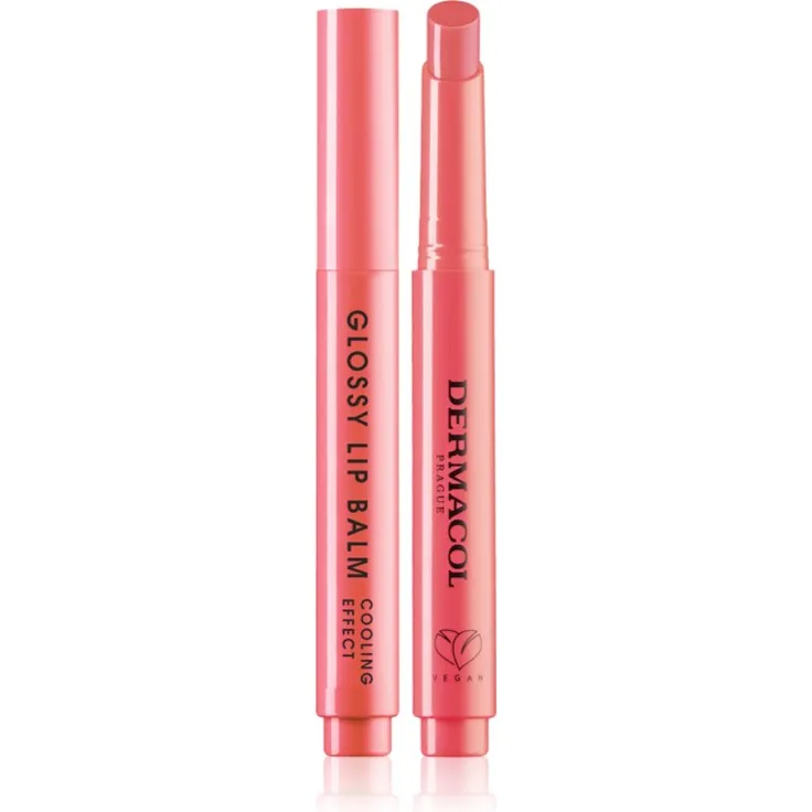 Dermacol Beauty Stick Glossy Lip Balm, pflegendes Lipgloss mit kühlender Wirkung, Duft 05 Strawberry, 2.2 g