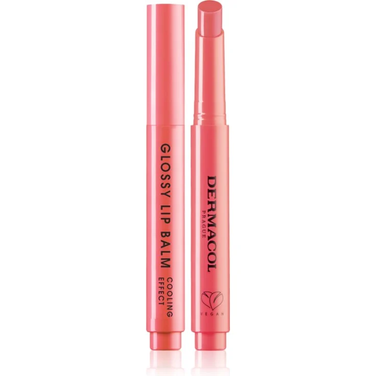 Dermacol Beauty Stick Glossy Lip Balm, pflegendes Lipgloss mit kühlender Wirkung, Duft 05 Strawberry, 2.2 g