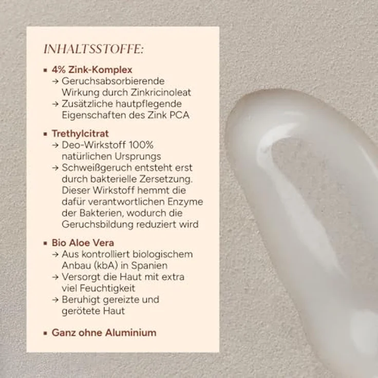 junglück JUNGLÜCK Zink Deo Roll-On ohne Duft, veganer Deo Roller ohne Aluminium & Alkohol für empfindliche Achseln, 4% Zink-Komplex mit antiseptischem Effekt – Bild 5