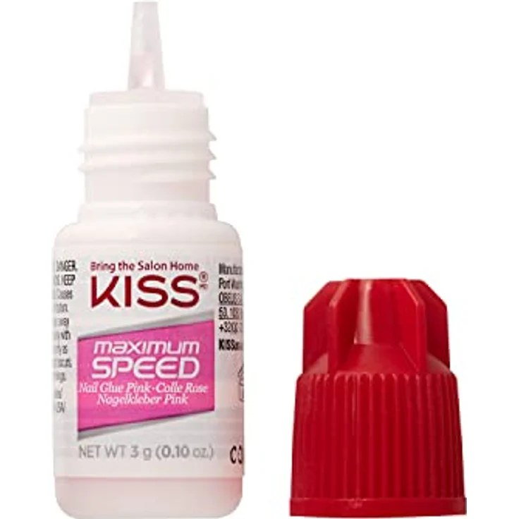 KISS Nagelkleber schnelltrocknend Kunstnägel & Nageldesign 3 g Pink, 3g – Bild 4