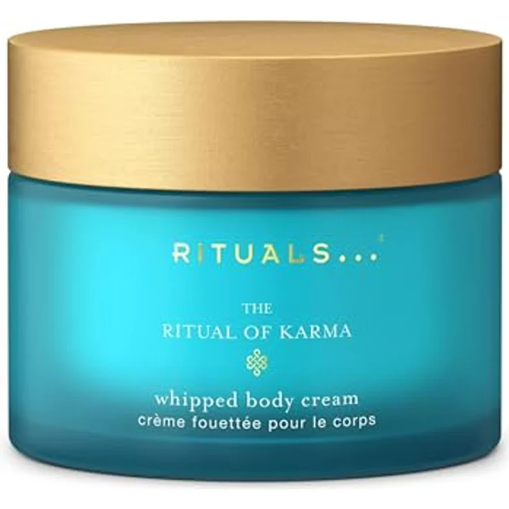 RITUALS The Ritual of Karma Body Cream, Feuchtigkeitsspendende Körpercreme mit Lotusblüte und Weißem Tee, 220 ml Glastiegel, erfrischender Duft, langanhaltende Feuchtigkeit – Bild 1