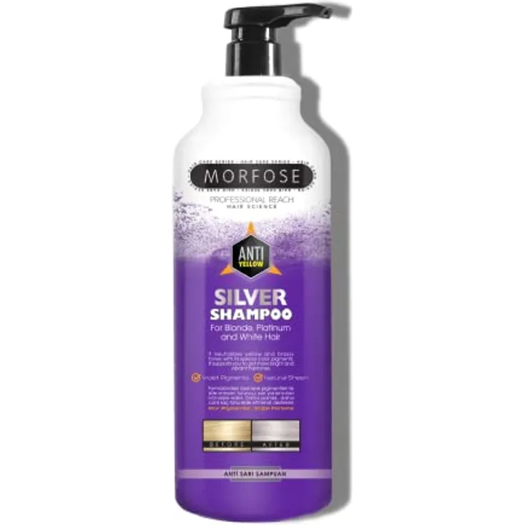 MORFOSE Silver Shampoo, 1000 ml - Haarpflegeprodukt für Erwachsene, Uni, aus hochwertigen Inhaltsstoffen
