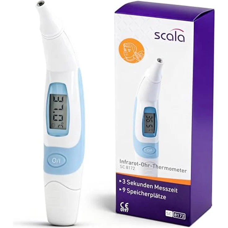 Berührungsloses Ohr-Thermometer SC 8172 zum kontaktlosen Fiebermessen – Bild 2