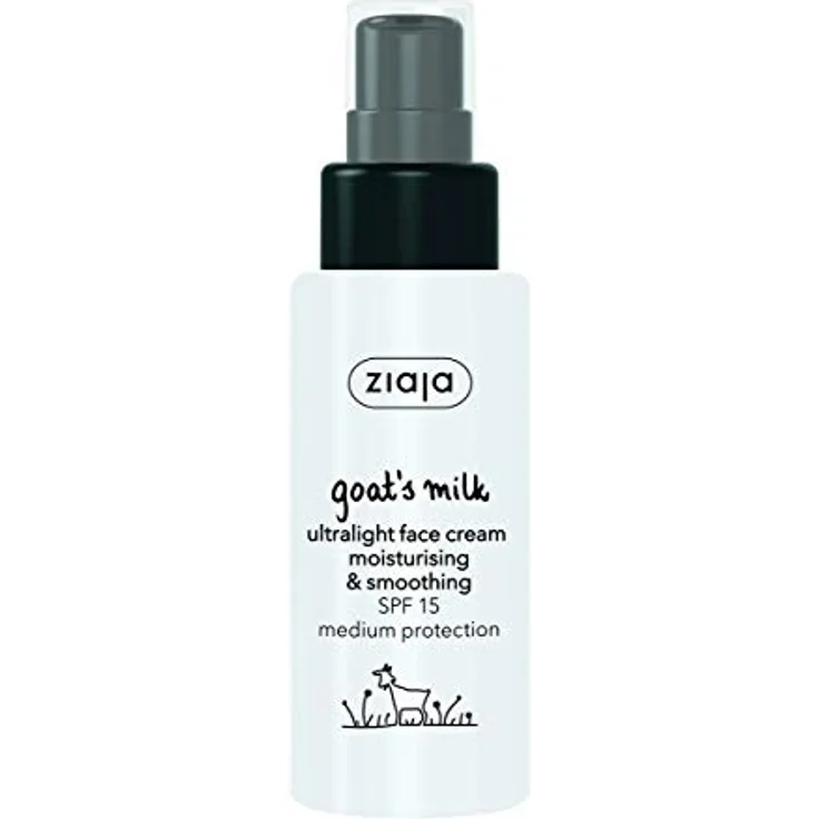 Ziaja Goat's Milk Ultralight Face Cream SPF15, Gesichtscreme mit intensiver Feuchtigkeit und regenerierenden Eigenschaften, 50ml – Bild 1