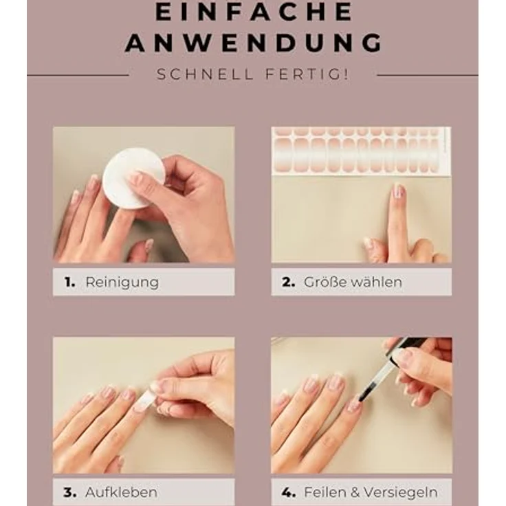 Miss Sophie's Nude Babyboomer Nagelfolie 24 Stk Nude Babyboomer – Bild 6