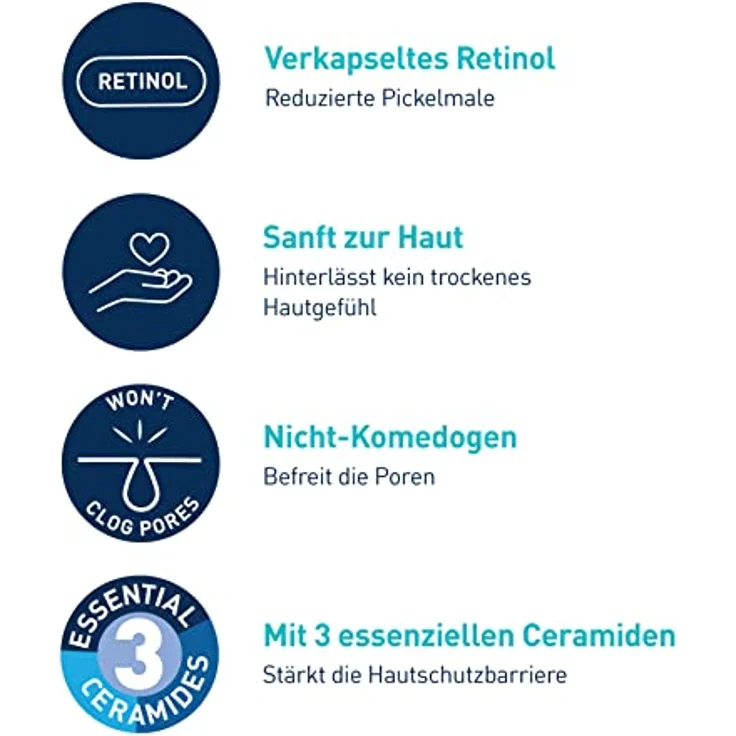 CeraVe Hautbilderneuerndes Retinol Serum, Gesichtsserum für ebenmäßige Haut und aufgehellte Pickelmale, Mit Ceramiden und Niacinamid, 1 x 30 ml – Bild 5