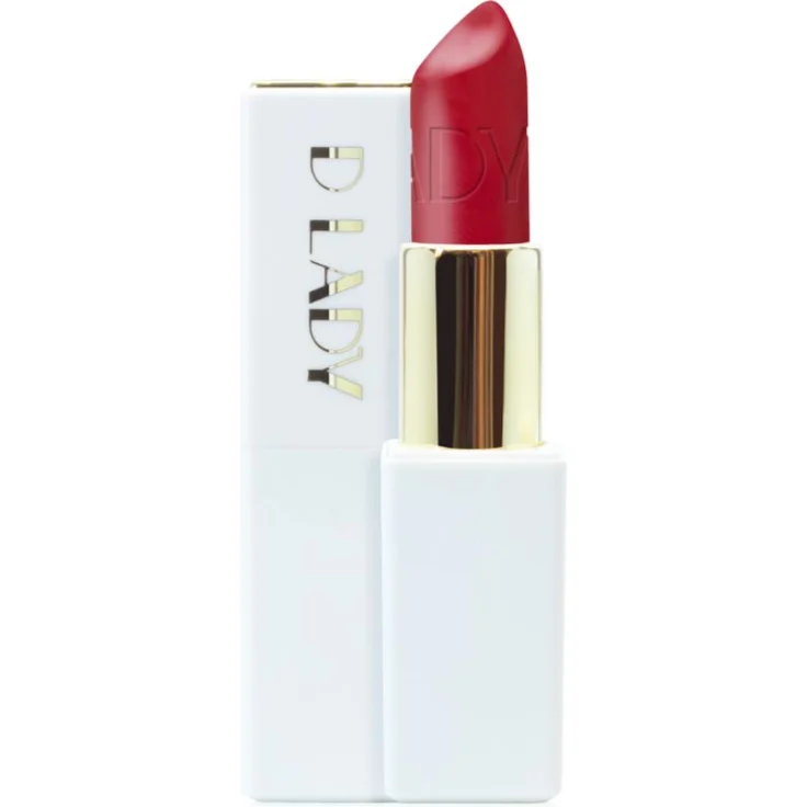 Dermacol D Lady cremiger Lippenstift Farbton 10 Lady Flame, Satin-Finish, 4.4 g, hochpigmentiert und feuchtigkeitsspendend