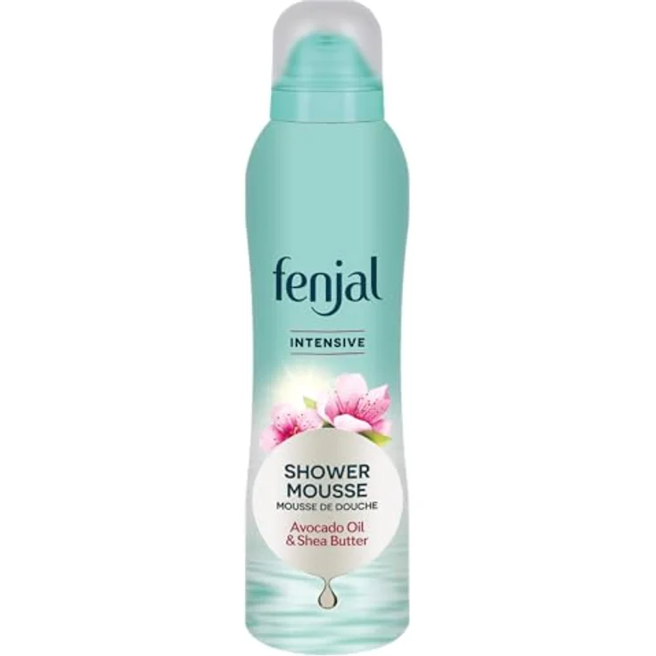 Fenjal Shower Mousse 200ml, veganes Duschgel mit Avocadoöl und Sheabutter, cremiger Schaum für normale bis sehr trockene Haut - Intensivpflege – Bild 1
