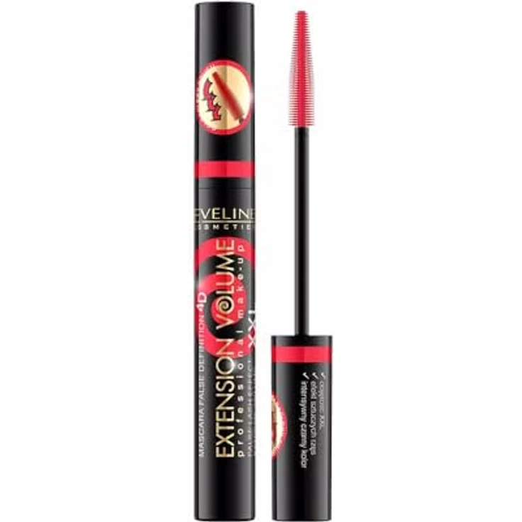 Eveline Cosmetics Extension Volume Mascara, XXL-Volumen für künstliche Wimpern, schwarz, 10 ml – Bild 1