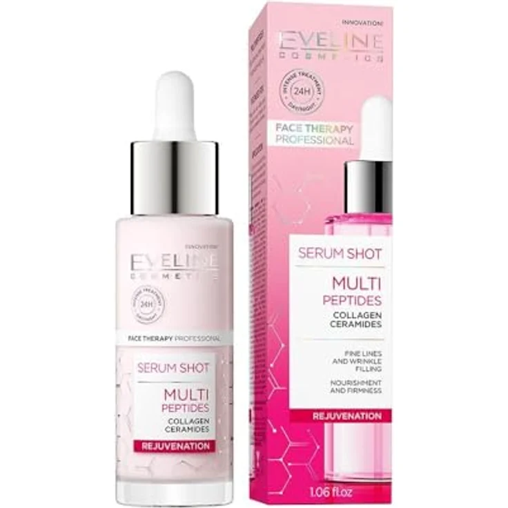 Eveline Cosmetics Serum Shot Multi Peptides, verjüngendes Gesichtsserum mit Kollagen, 30 ml, vegan – Bild 1