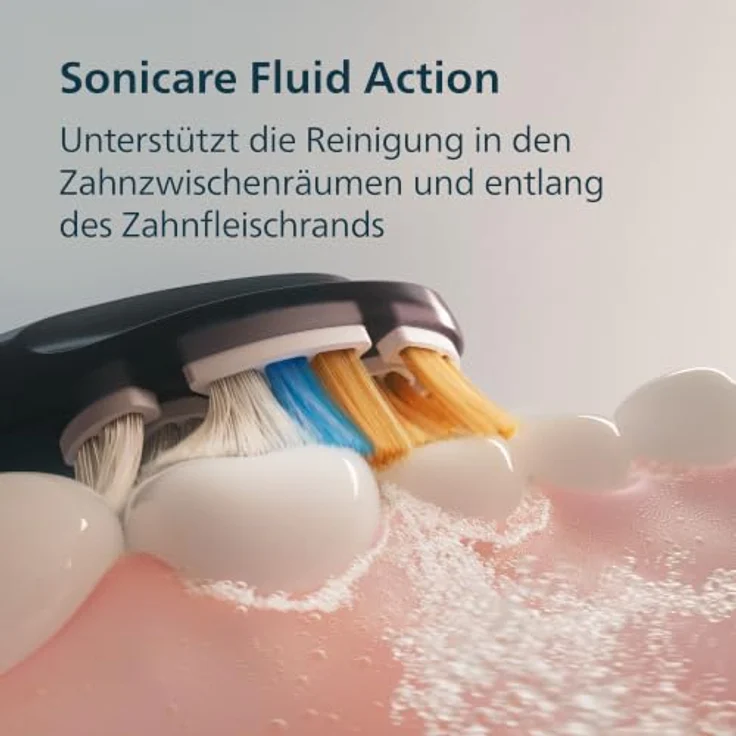 Philips DiamondClean 8000 HX8311/13 Schallzahnbürste für Erwachsene, Sensibel, Zahnfleischpflege, Tiefenreinigung, Whitening, 62000 Bewegungen pro Minute, Blau, mit Timer und USB-Aufladung – Bild 10